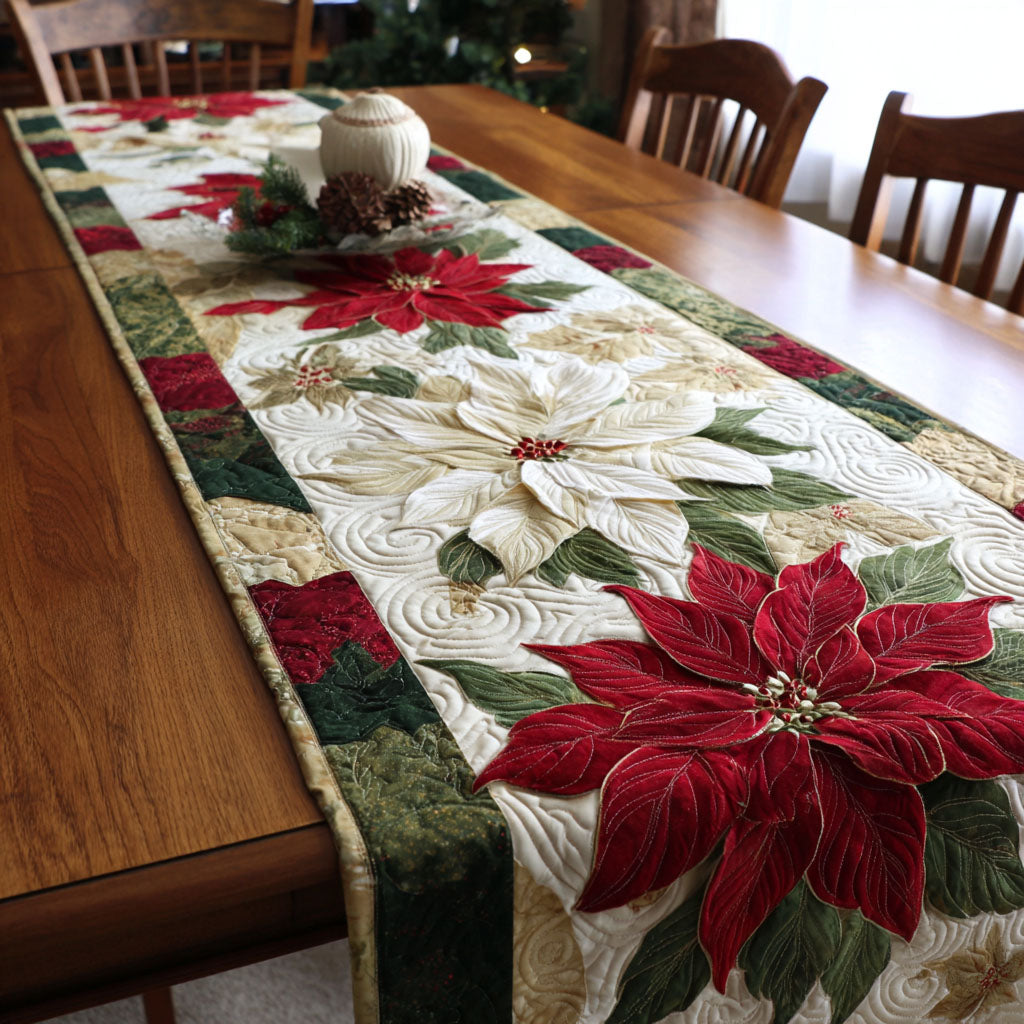 Winter Bloom Quilted Table Runner VTQ-Myprintsy