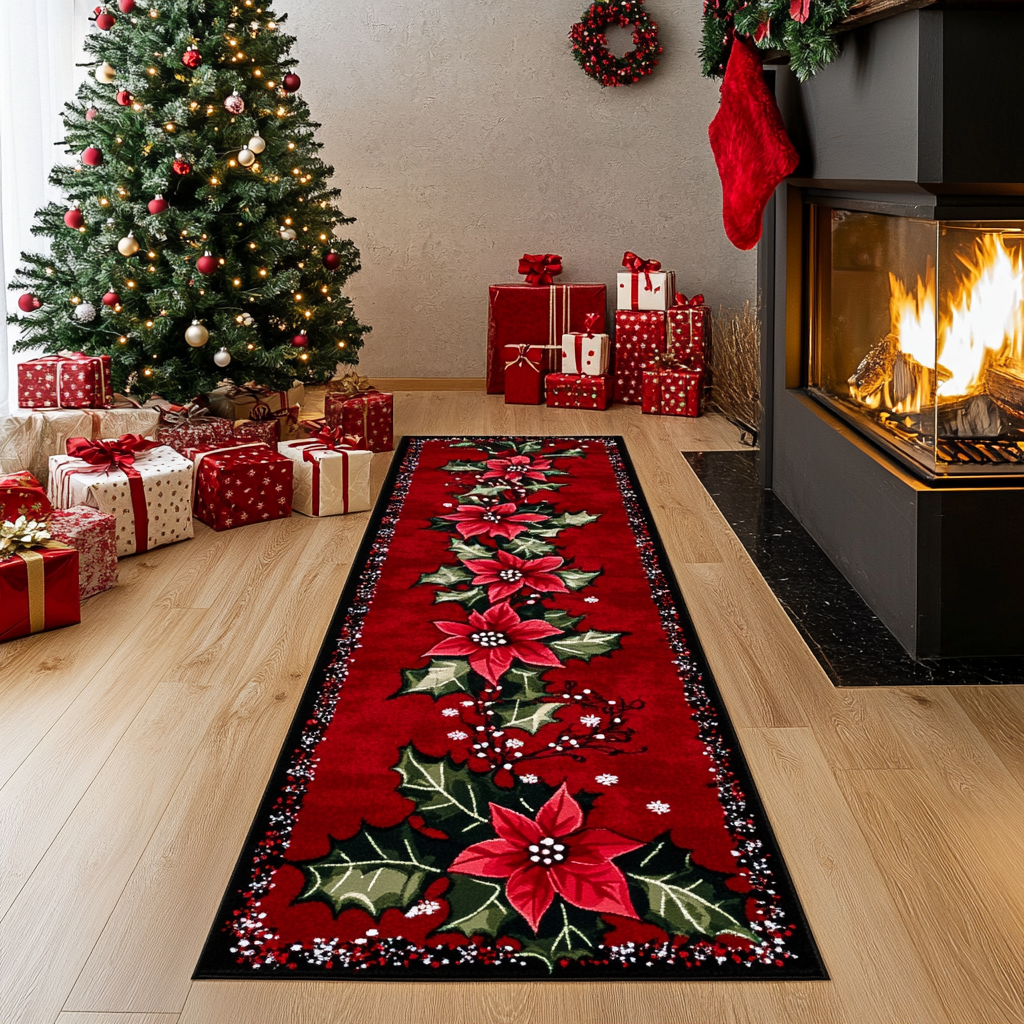Winter Bloom Runner Carpet VTQ-Myprintsy