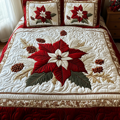 Winter Blossom -Piece Quilted Bedding Set VTQ-Myprintsy