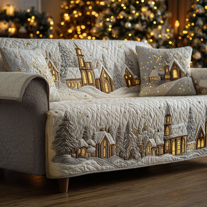 Winter Cabin Quilted Sofa Cover VTQ-Myprintsy