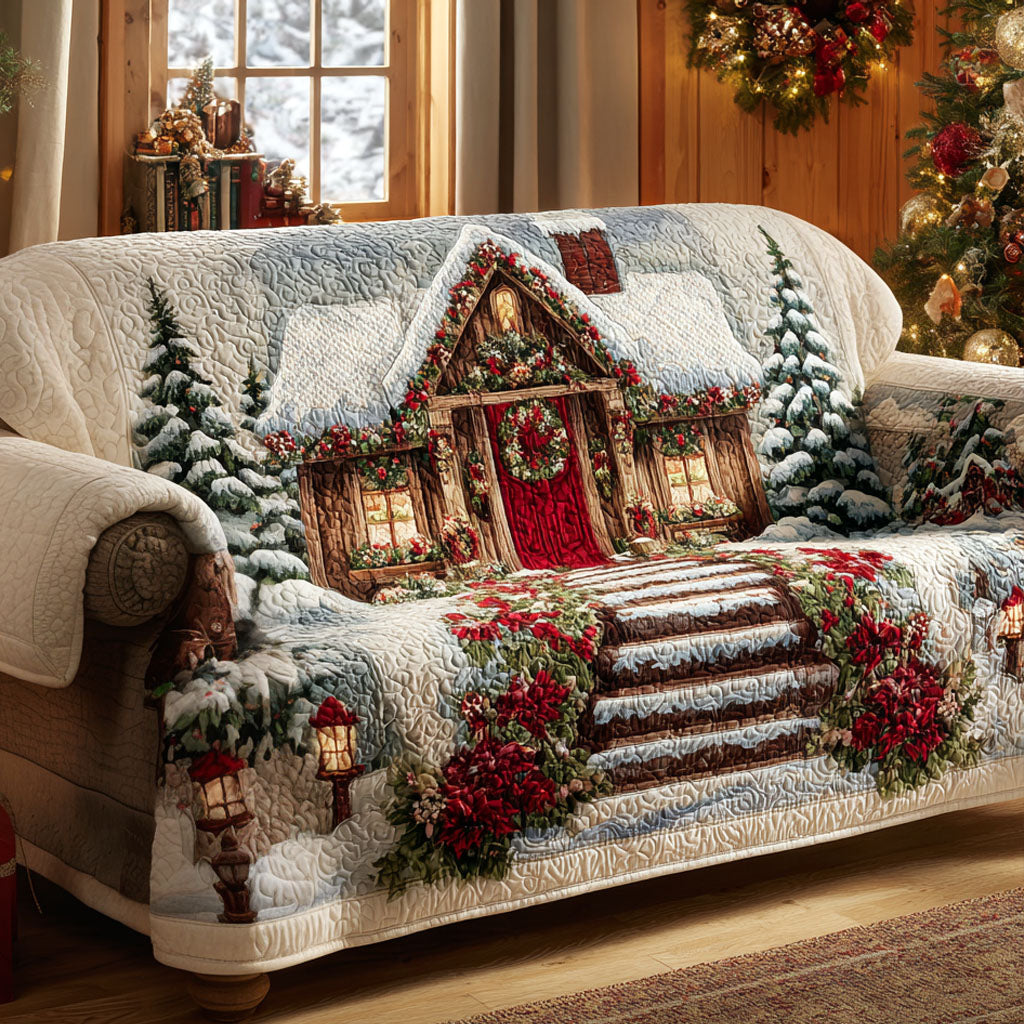 Winter Cabin Quilted Sofa Cover VTQ-Myprintsy