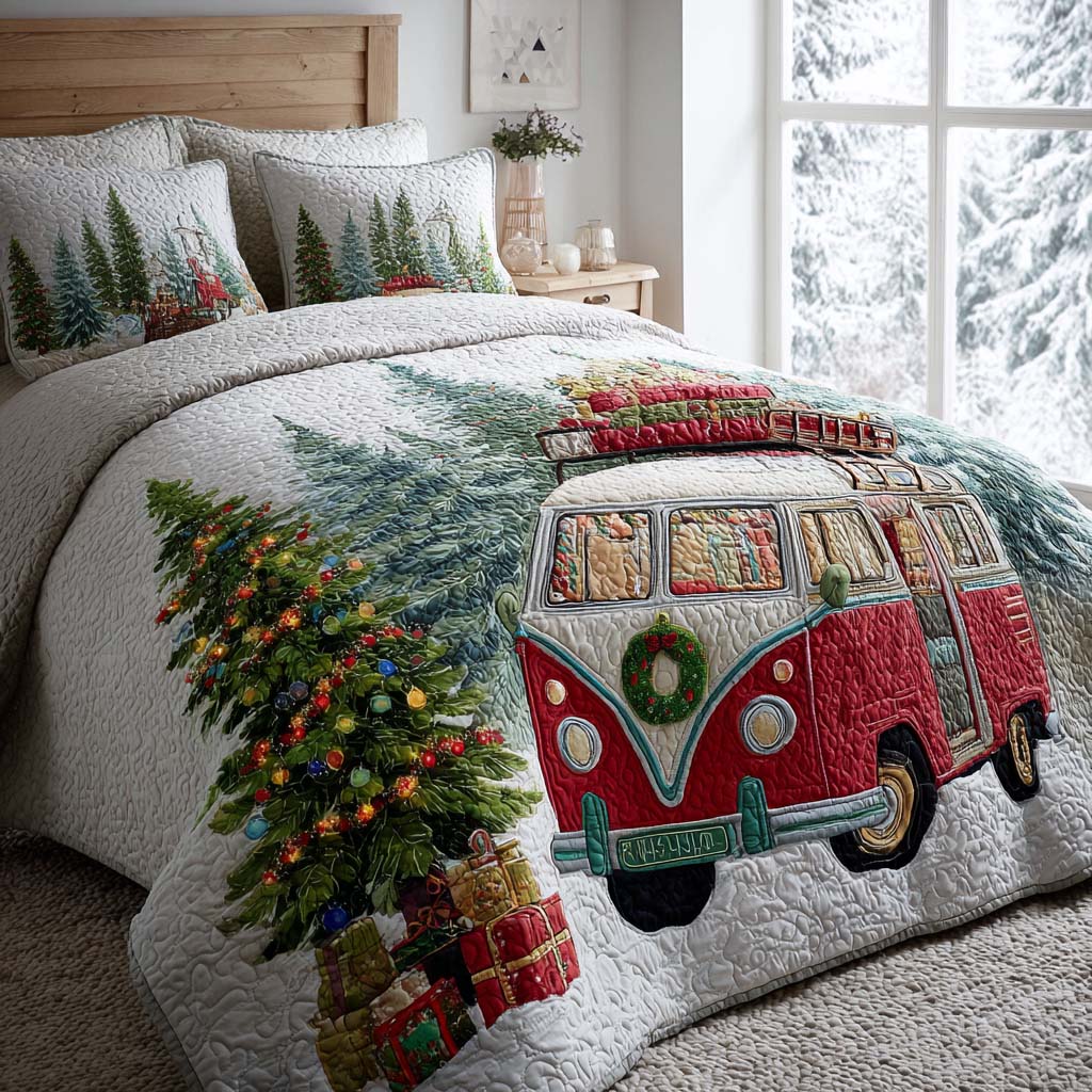 Winter Camp Escape -Piece Quilted Bedding Set VTQ-Myprintsy