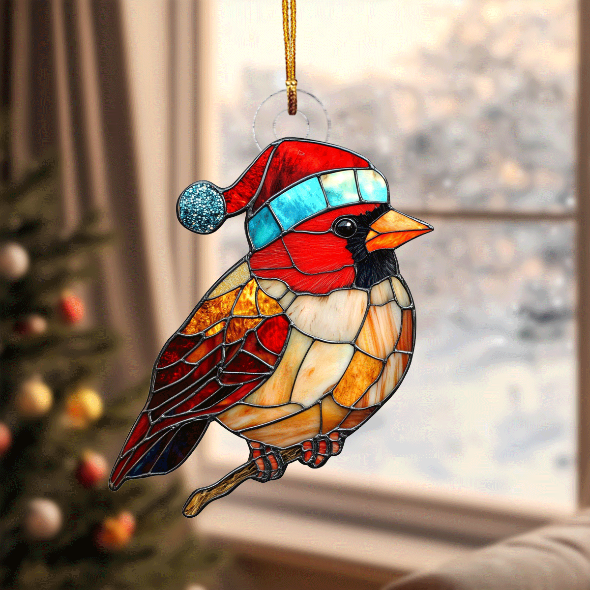 Winter Cardinal Ornament VTQ-Myprintsy