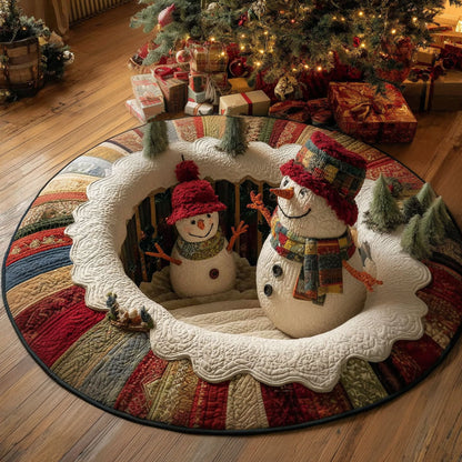 Winter Carol Quilted Round Mat VTQ-Myprintsy
