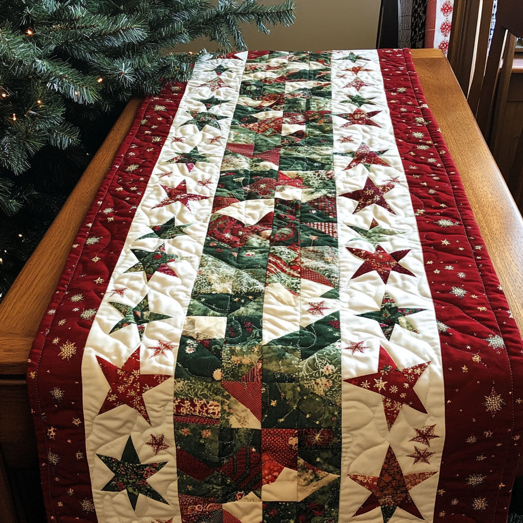 Winter Christmas Greetings Quilted Table Runner VTQ-Myprintsy