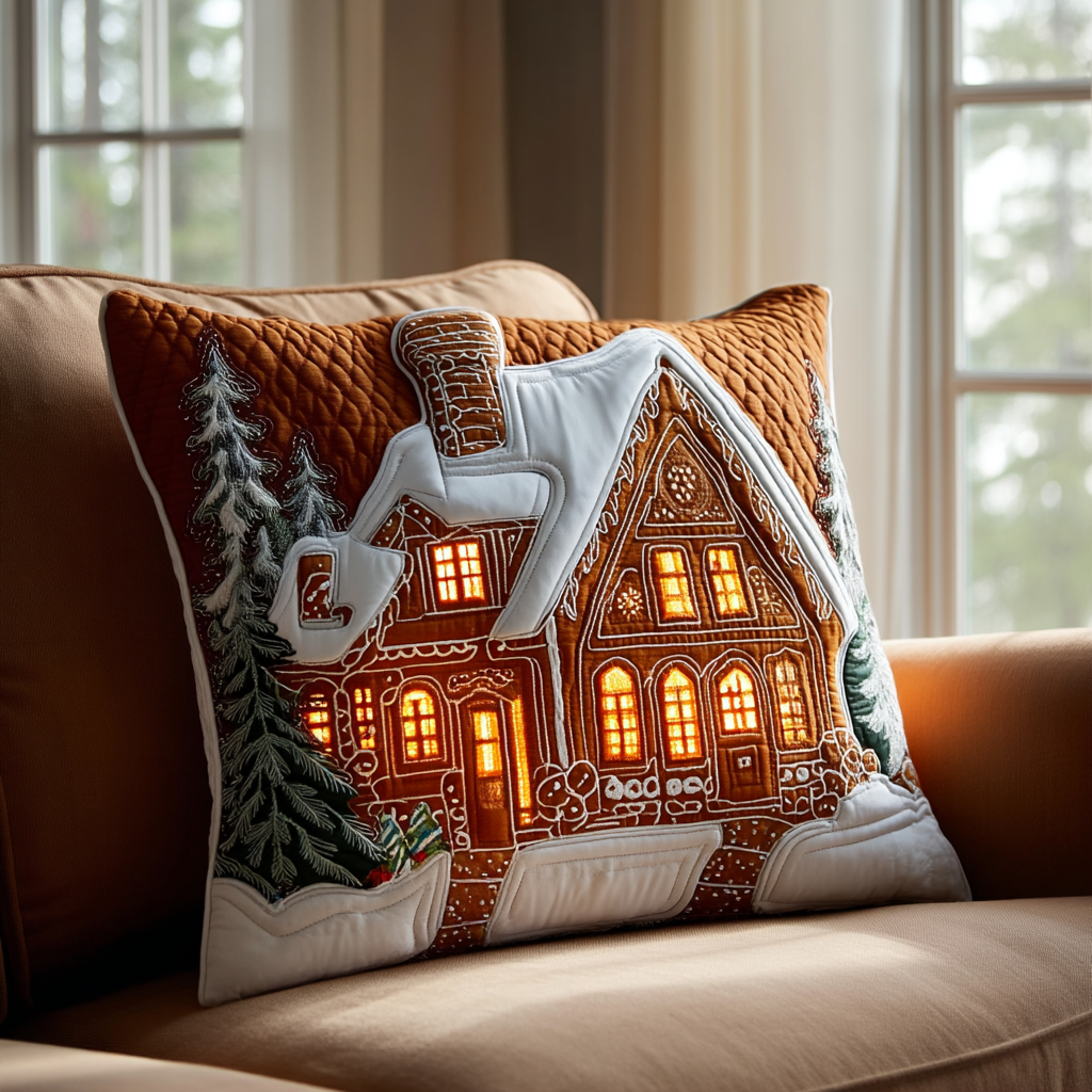 Winter Cottage Quilted Pillow Case VTQ-Myprintsy