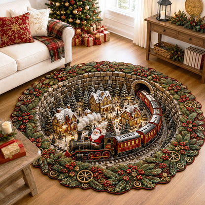 Winter Dreamland Custom Shape Area Rug VTQ-Myprintsy
