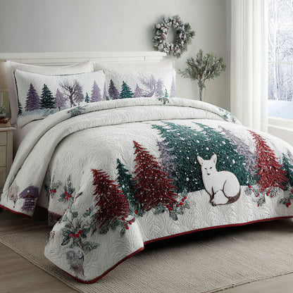 Winter Forest Fox -Piece Quilted Bedding Set VTQ-Myprintsy