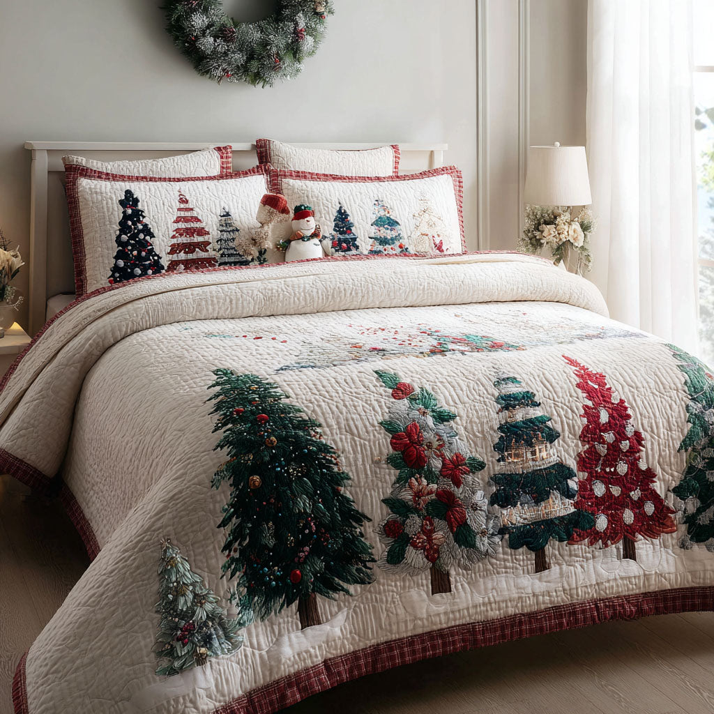 Winter Forest Glow -Piece Quilted Bedding Set VTQ-Myprintsy