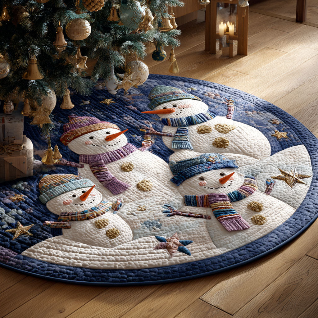 Winter Gathering Quilted Round Mat VTQ-Myprintsy