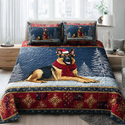 Winter German Shepherd -Piece Quilted Bedding Set VTQ-Myprintsy
