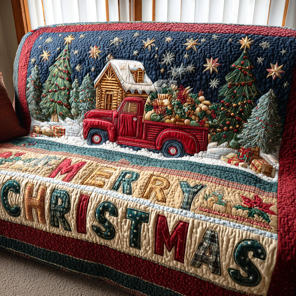 Winter Glow Nights Quilted Sofa Cover VTQ-Myprintsy