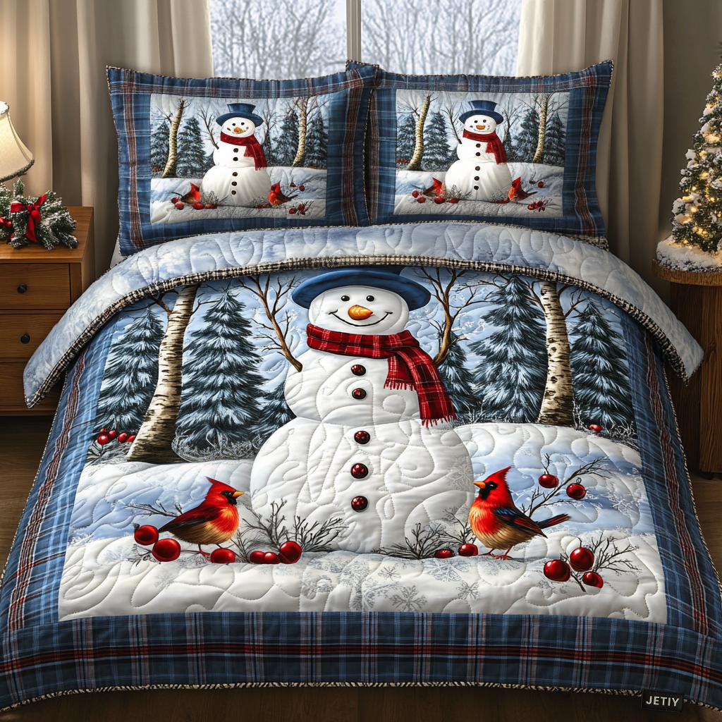 Winter Glow -Piece Quilted Bedding Set VTQ-Myprintsy