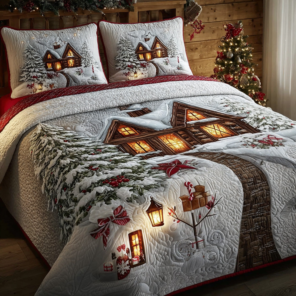 Winter Glow -Piece Quilted Bedding Set VTQ-Myprintsy