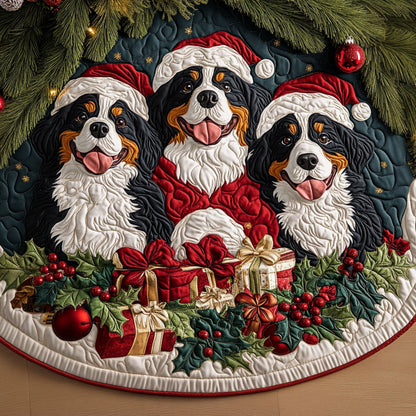 Winter Guardian Quilted Christmas Tree Skirt-Myprintsy