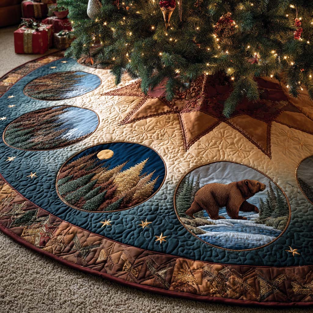Winter Guardian Quilted Tree Skirt-Myprintsy