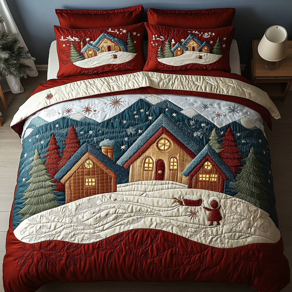 Winter Haven Retreat -Piece Quilted Bedding Set VTQ-Myprintsy