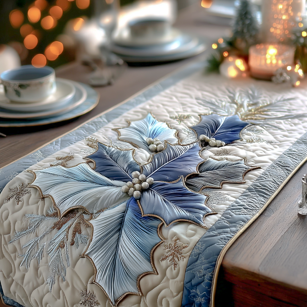 Winter Holly Quilted Table Runner VTQ-Myprintsy