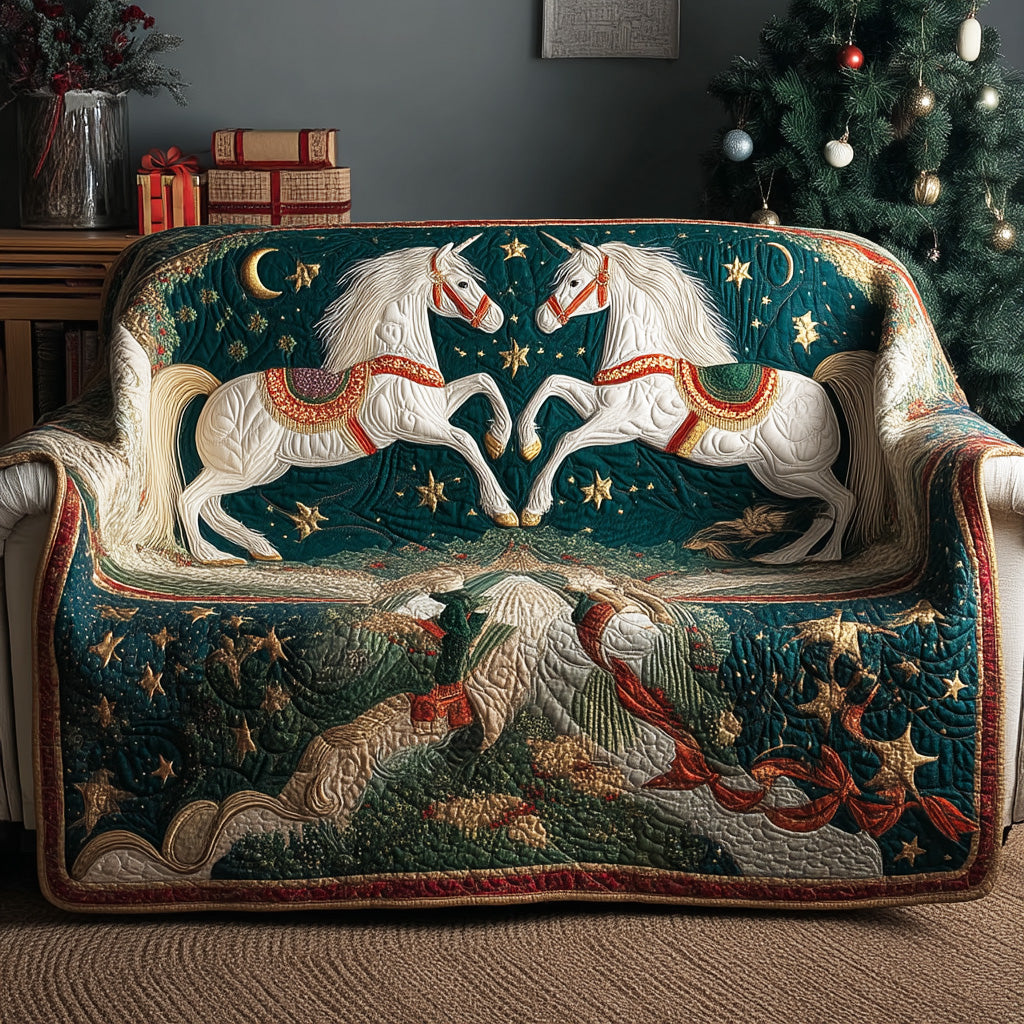 Winter Hoofprints Quilted Sofa Cover VTQ-Myprintsy