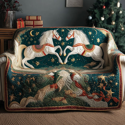 Winter Hoofprints Quilted Sofa Cover VTQ-Myprintsy
