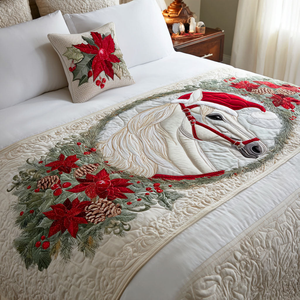 Winter Horse Quilted Bed Runner VTQ-Myprintsy