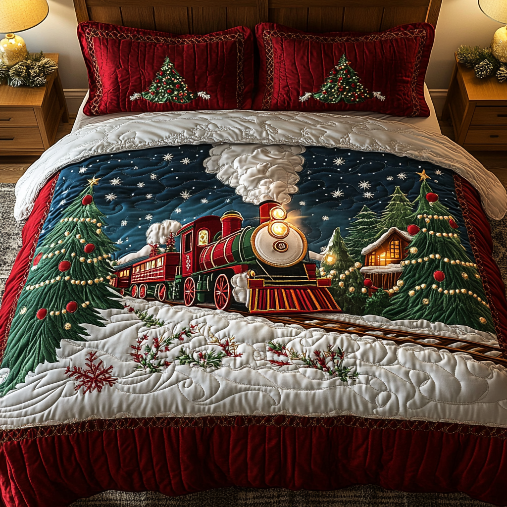 Winter Journey -Piece Quilted Bedding Set VH VTQ-Myprintsy