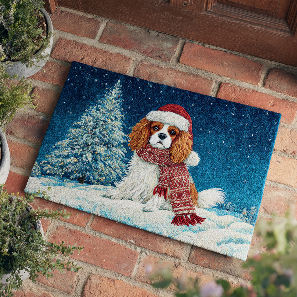 Winter King Charles Doormat VTQ-Myprintsy