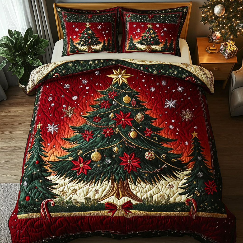 Winter Magic -Piece Quilted Bedding Set VTQ-Myprintsy