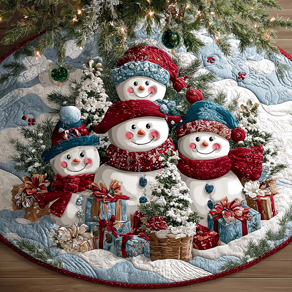 Winter Magic Snow Quilted Tree Skirt-Myprintsy