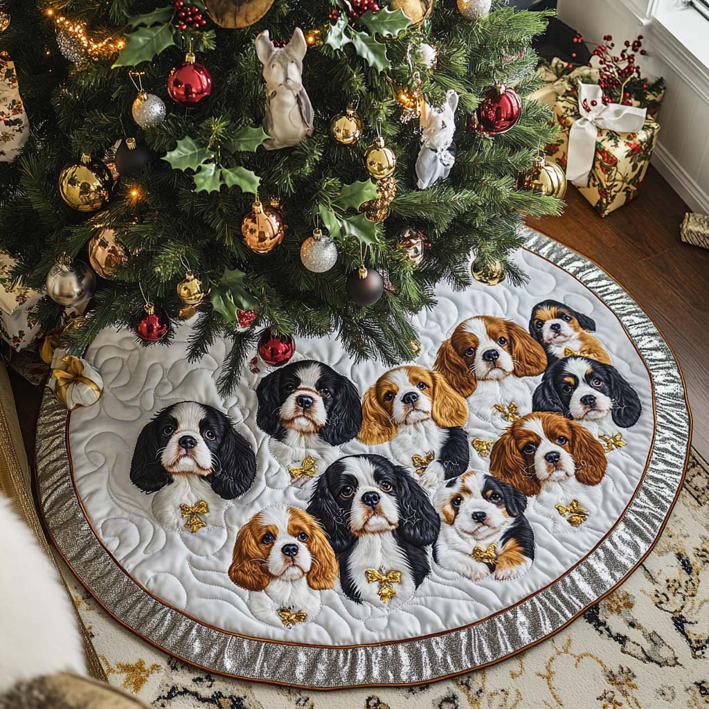 Winter Majesty Quilted Christmas Tree Skirt-Myprintsy