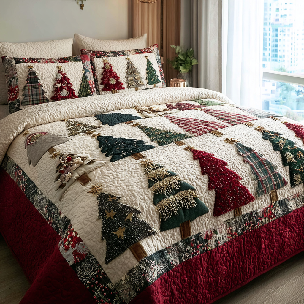 Winter Path -Piece Quilted Bedding Set VTQ-Myprintsy