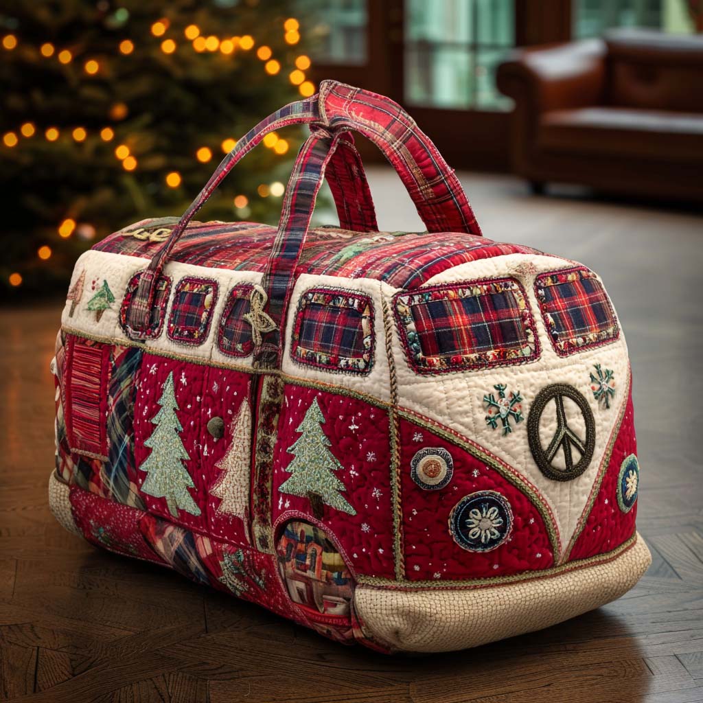 Winter Peace Van Quilted Duffle Bag VTQ-Myprintsy