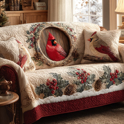 Winter Perch Quilted Sofa Cover VTQ-Myprintsy