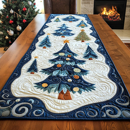 Winter Pine Forest Quilted Table Runner VTQ-Myprintsy