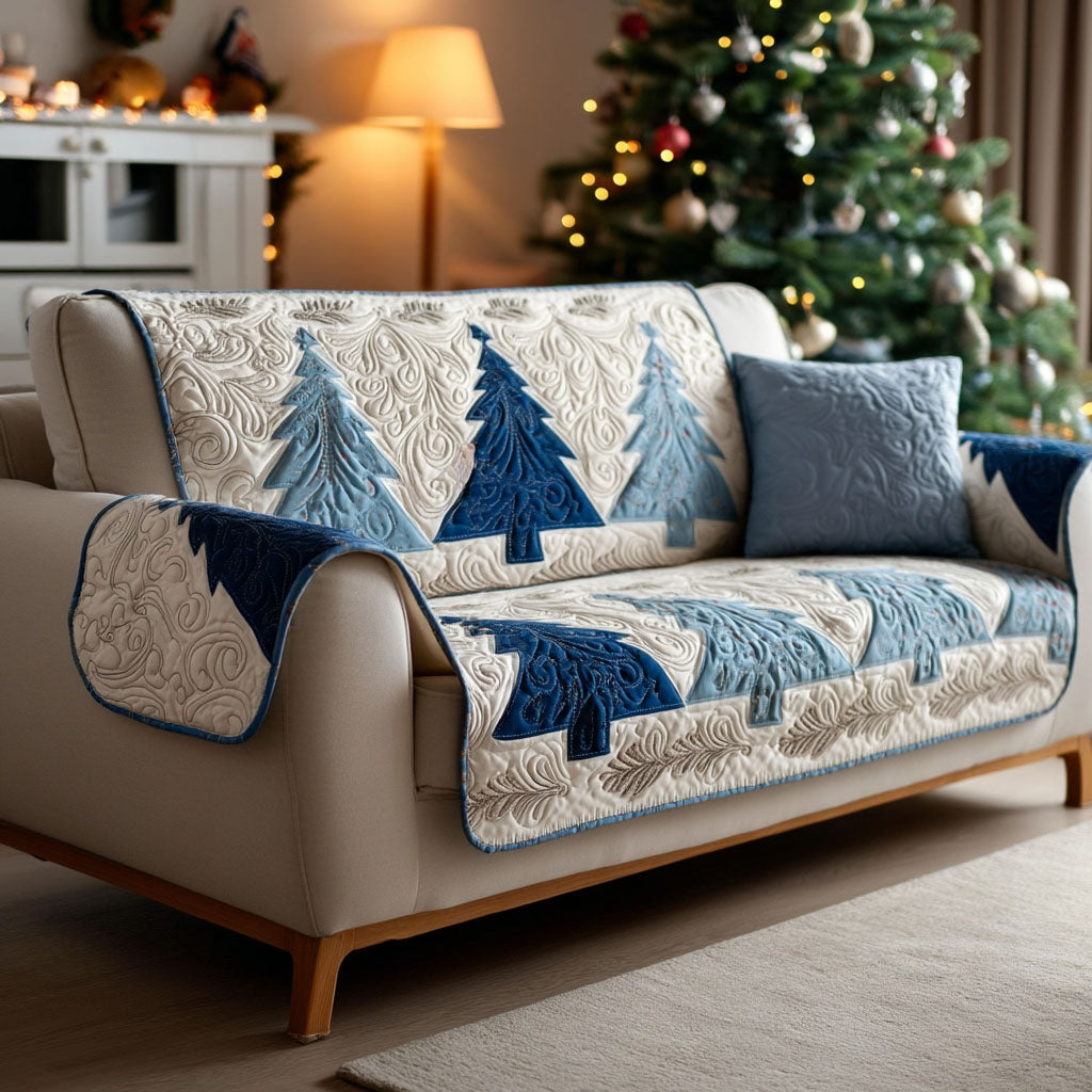Winter Pines Quilted Sofa Cover VTQ-Myprintsy