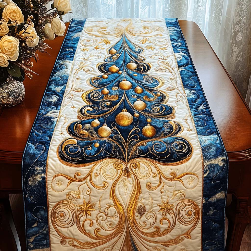Winter Pines Quilted Table Runner VTQ-Myprintsy
