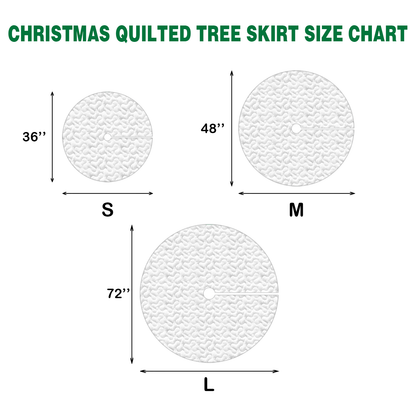 Winter Pom Dreams Christmas Quilted Tree Skirt-Myprintsy