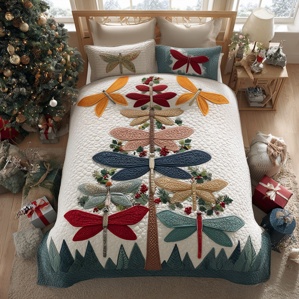 Winter Radiance Wings -Piece Quilted Bedding Set VTQ-Myprintsy