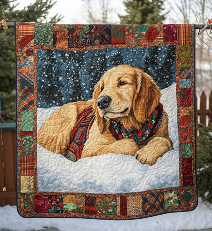 Winter Retriever Quilted Blanket VTQ-Myprintsy