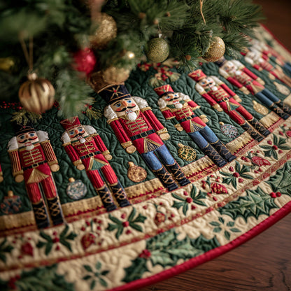 Winter Sentinel Quilted Christmas Tree Skirt VTQ-Myprintsy