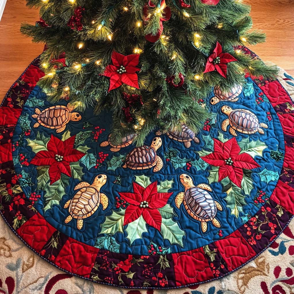 Winter Serenity Christmas Quilted Tree Skirt VTQ-Myprintsy
