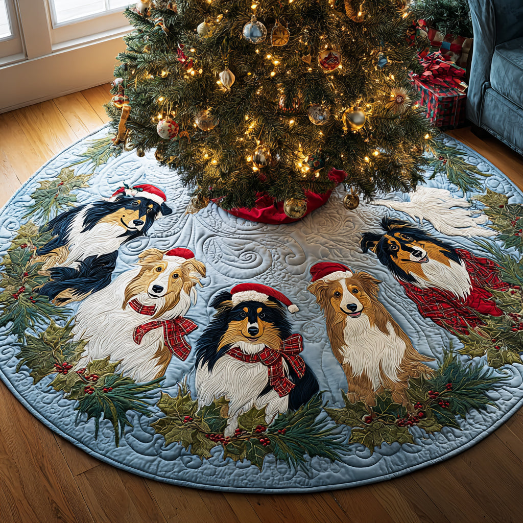Winter Shepherd Christmas Quilted Tree Skirt-Myprintsy