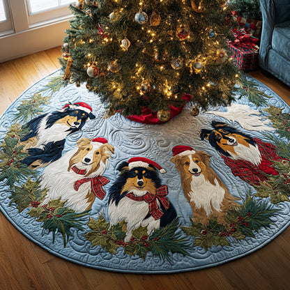 Winter Shepherd Christmas Quilted Tree Skirt-Myprintsy
