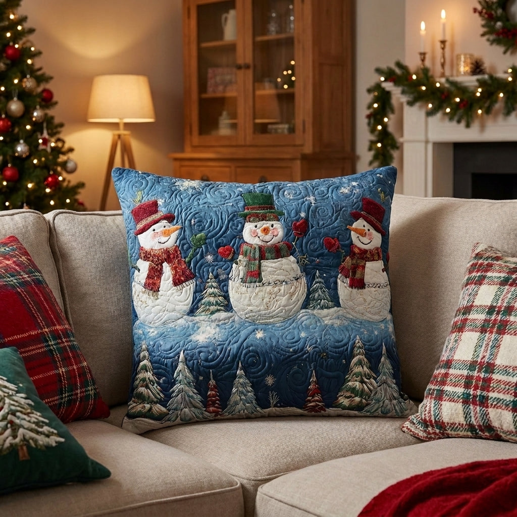 Winter Smiles V Quilted Pillow Case VTQ-Myprintsy
