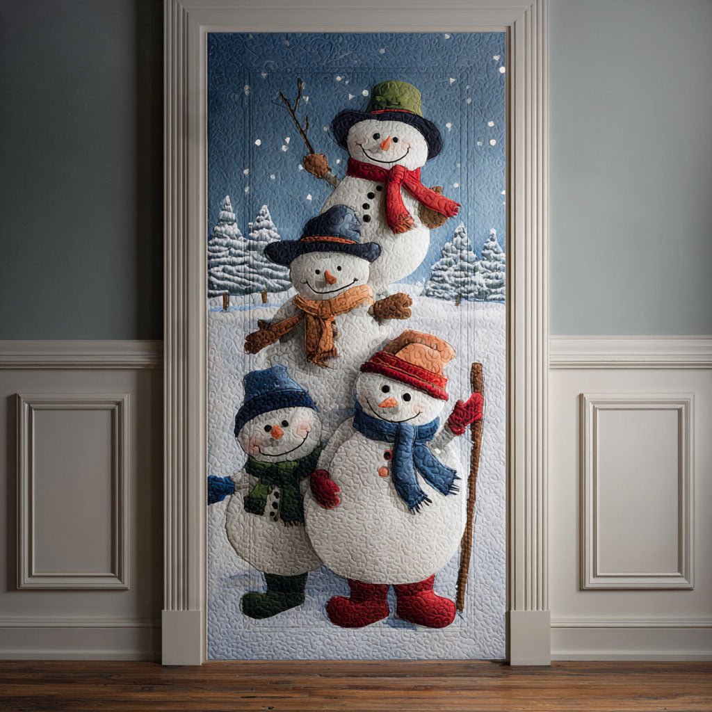 Winter Snow Trio Quilted Door Cover VTQ-Myprintsy