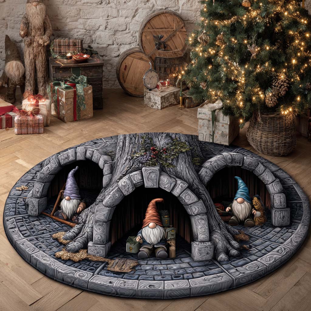 Winter Stone Hideout Round Carpet VTQ-Myprintsy