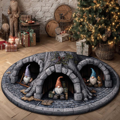 Winter Stone Hideout Round Carpet VTQ-Myprintsy