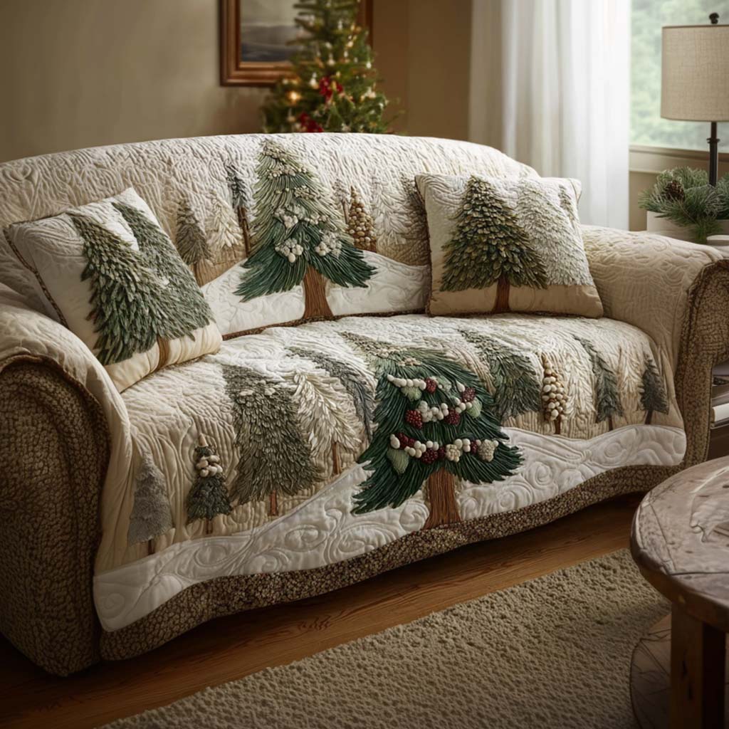 Winter Tree Wonder Quilted Sofa Cover VTQ-Myprintsy