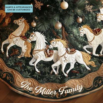 Winter Trot Personalized Custom Quilted Tree Skirt VTQ-Myprintsy