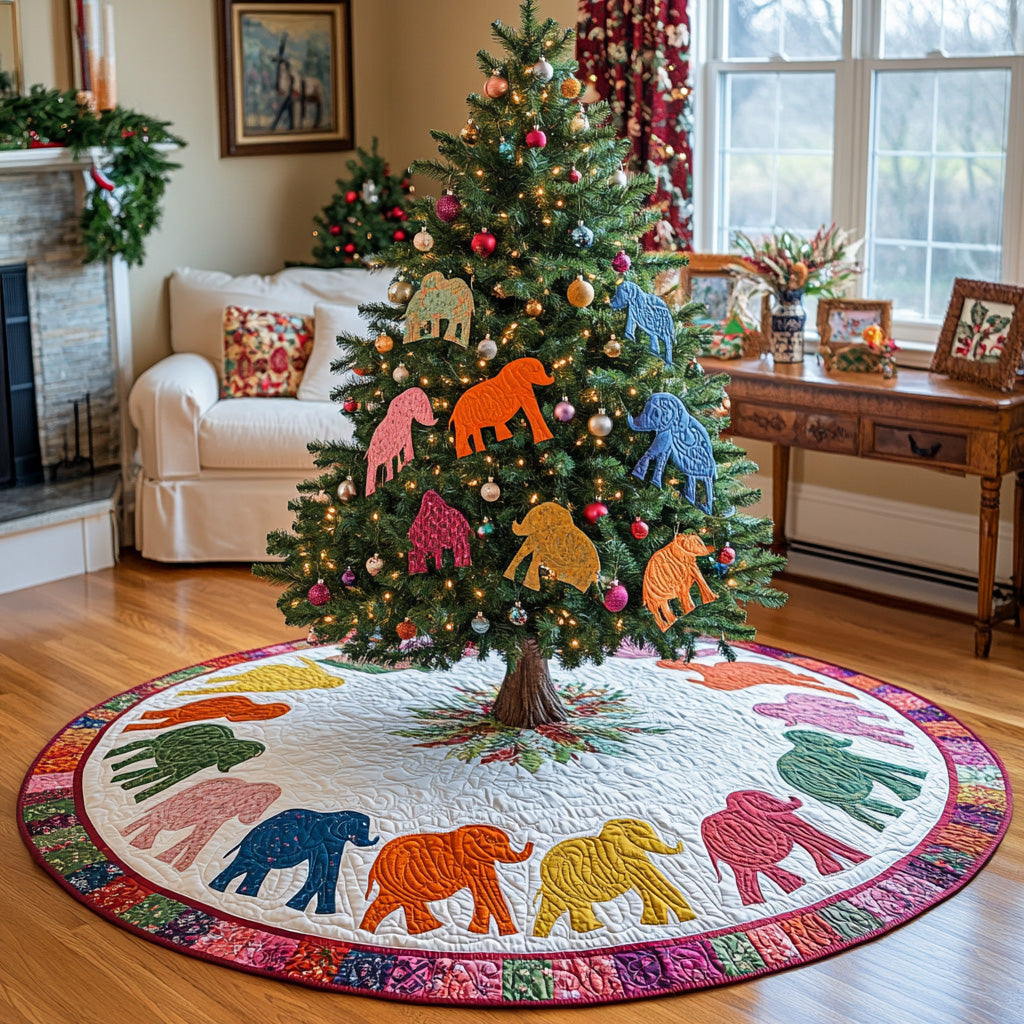 Winter Trunks Quilted Christmas Tree Skirt-Myprintsy
